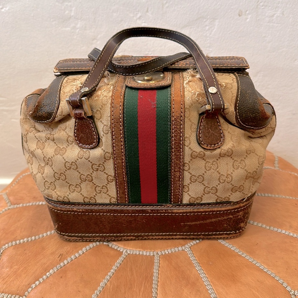 Vintage Gucci canvas medicine bag